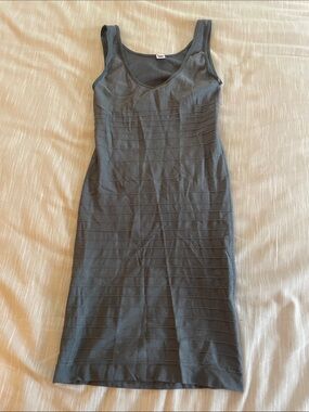 Sleek slate gray Bodycon Tank Dress